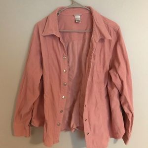 22/24W Bubble Gum Pink Corduroy Jacket